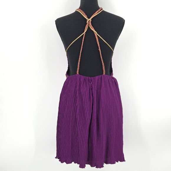 Free People Marcella Halter Mini Dress Size Small Feminine Romantic Embroidered - Picture 4 of 10